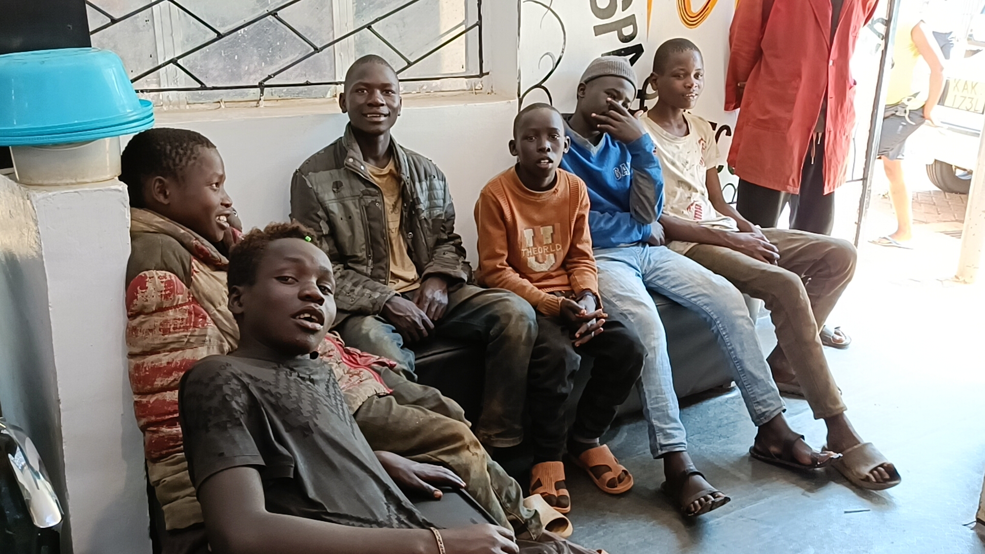 Street children before cleaning and new clothes - Love In Action Kitale