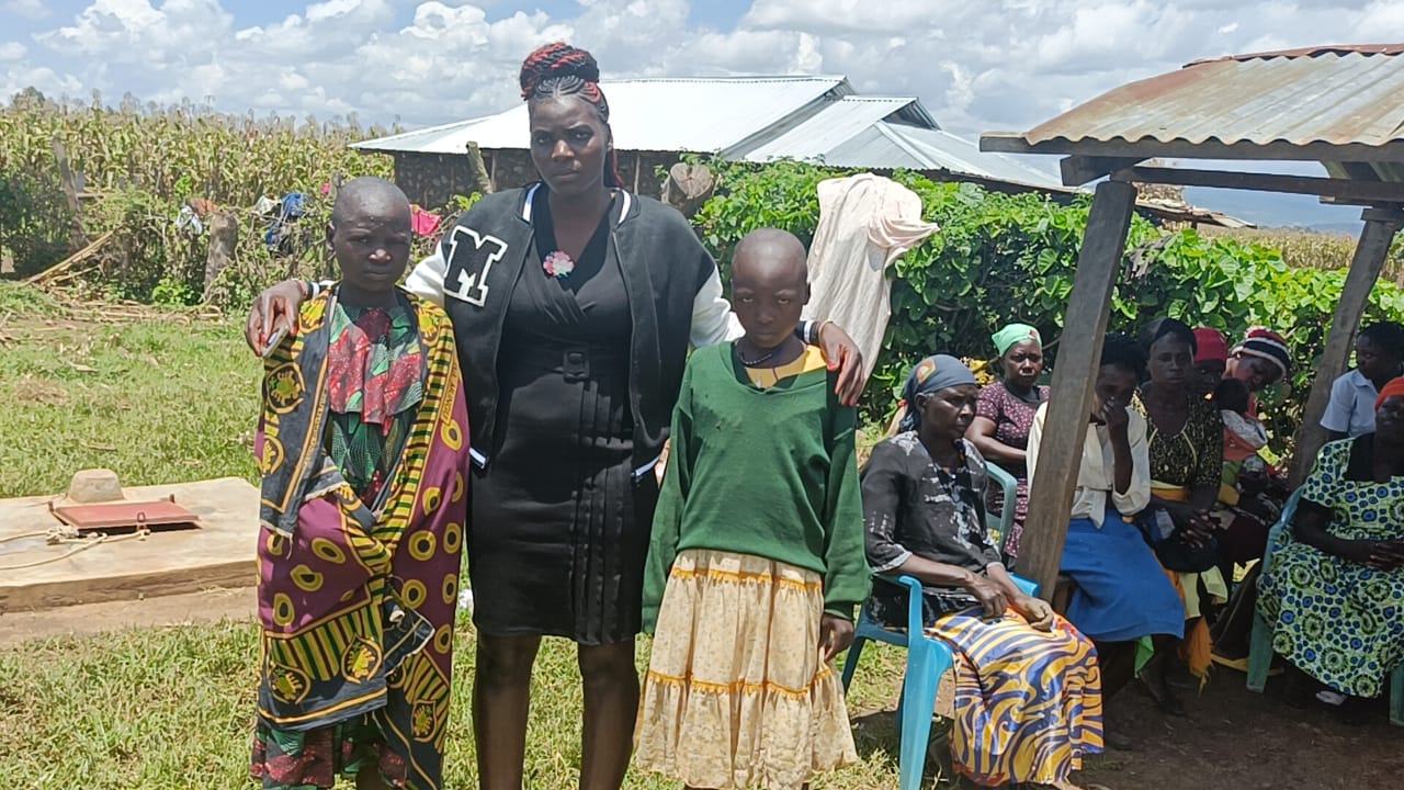 Orphans Caren and Yvone who lived with old blind widow - Love In Action support