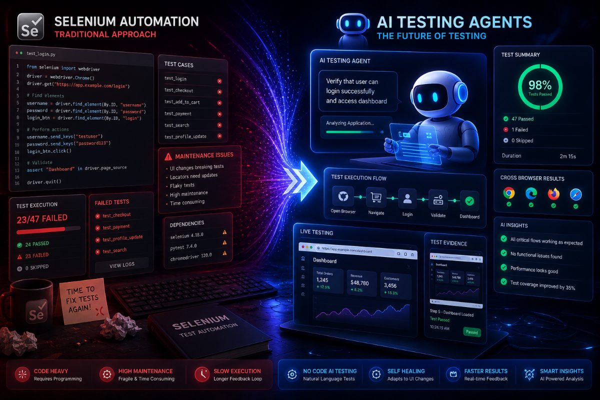 Selenium vs AI Testing Agents: Which Approach Is Better in 2026?