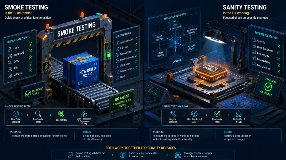 Smoke Testing vs Sanity Testing: Understanding the Difference Before Every Release