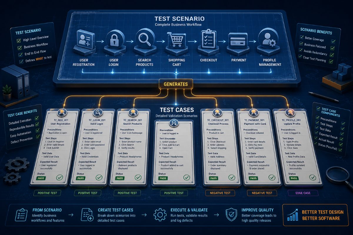 Test Case vs Test Scenario: What's the Difference? (Complete Guide for QA Engineers)