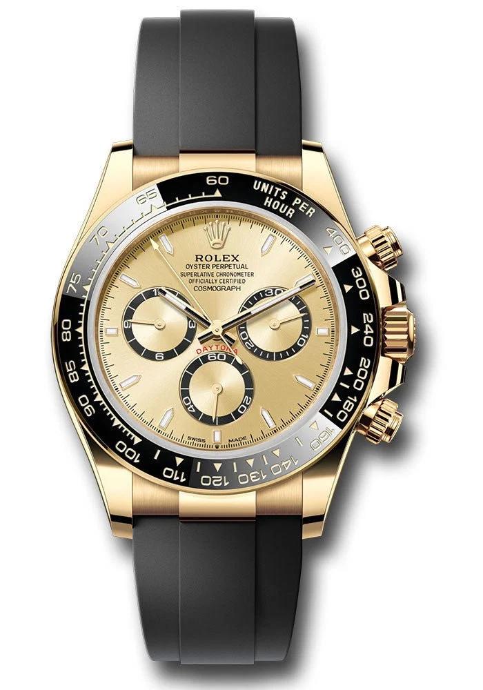 Rolex Daytona New Release 2024 Yellow Gold Daytona Oysterflex Champagne Dial 126518ln 179133