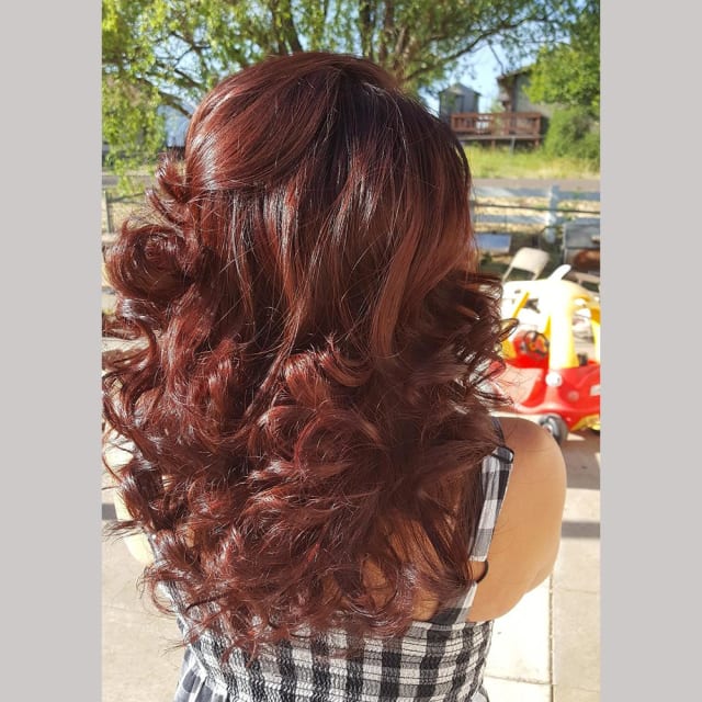 Trieste Red Hair Color | Deep Reddish Mahogany Brown Hair Dye