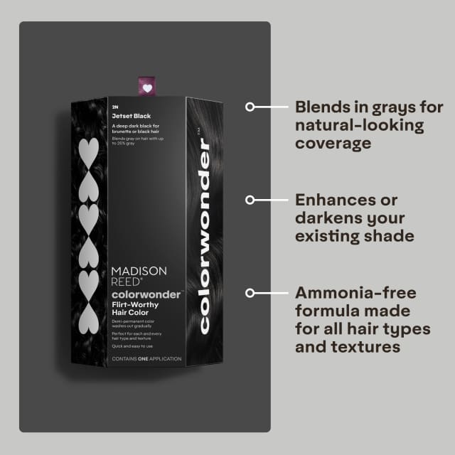 Feels. 上杉柊平 PIGMENT DYE BLACK M Dark Black Demi Permanent Hair Dye Kit | Jetset Black 2N