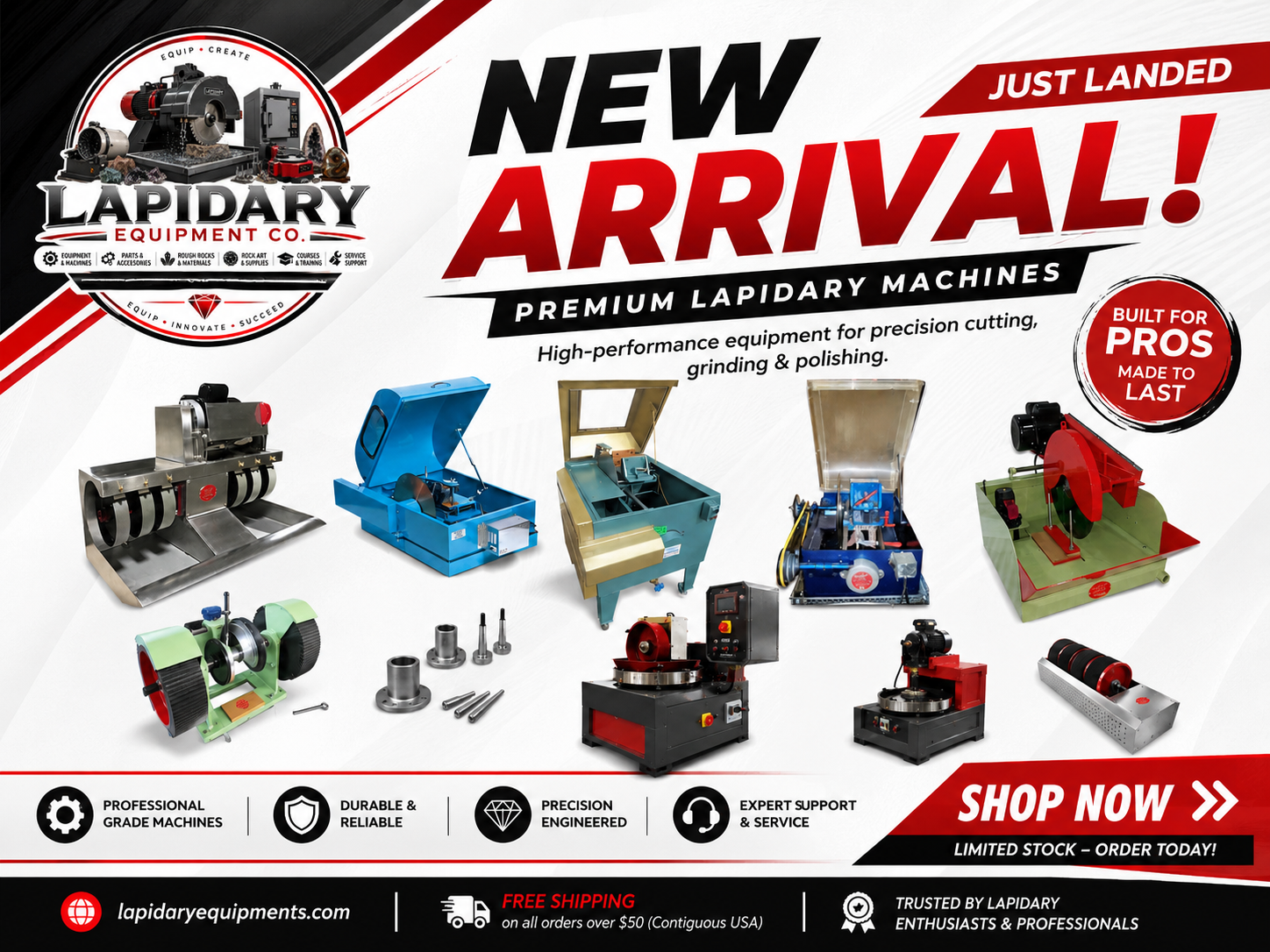 NEW LAPIDARY MACHINES