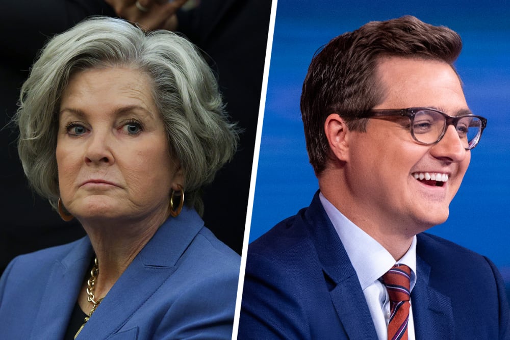White House chief of staff Susie Wiles; Chris Hayes.
