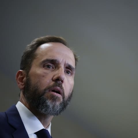 Special counsel Jack Smith delivers remarks.