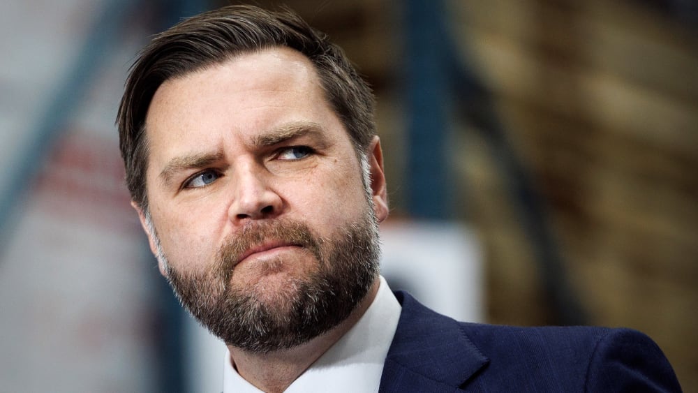A close up of JD Vance.