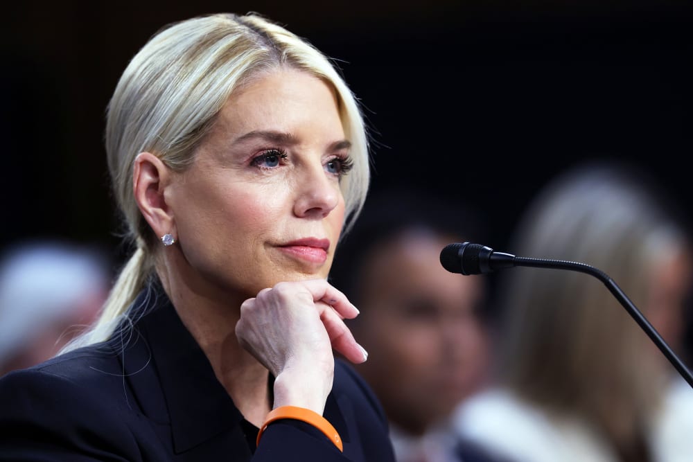 Attorney General Pam Bondi testifies before the Senate Judiciary Committee.