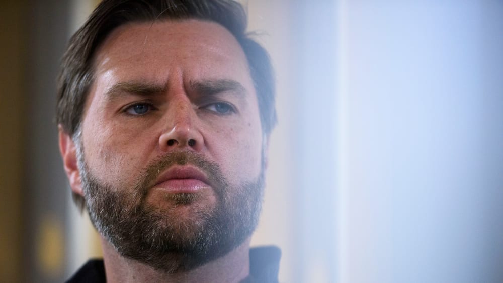 A close up of JD Vance.