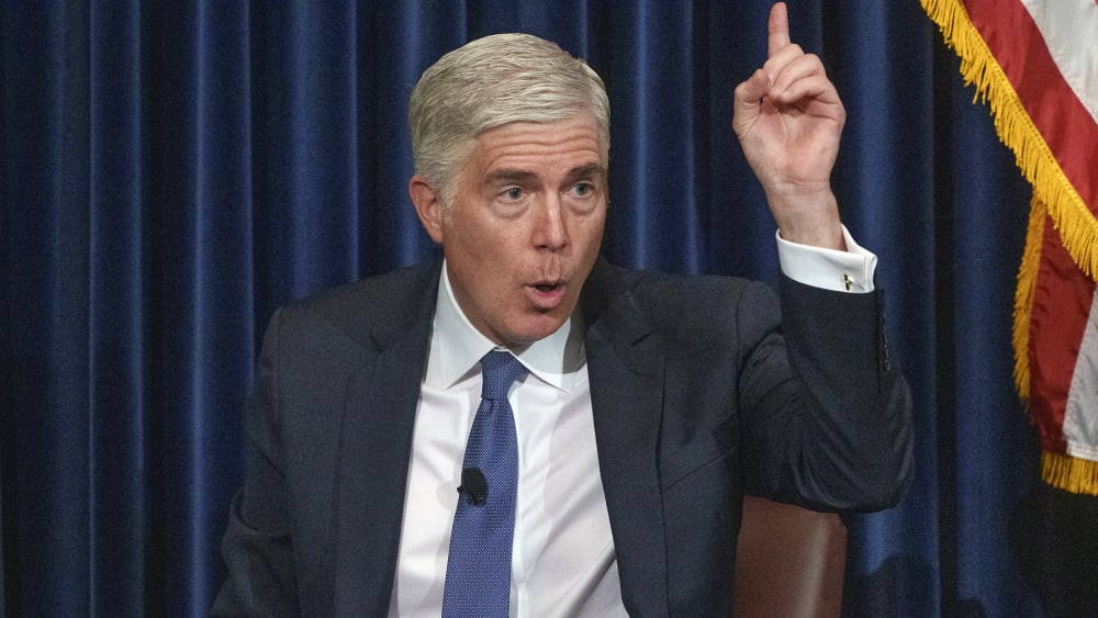Supreme Court Associate Justice Neil Gorsuch speaks at the Ronald Reagan Presidential Library Foundation.