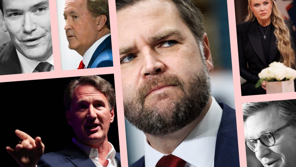 Marco Rubio, Ken Paxton, JD Vance, Erika Kirk, Mike Johnson and Glenn Youngkin.