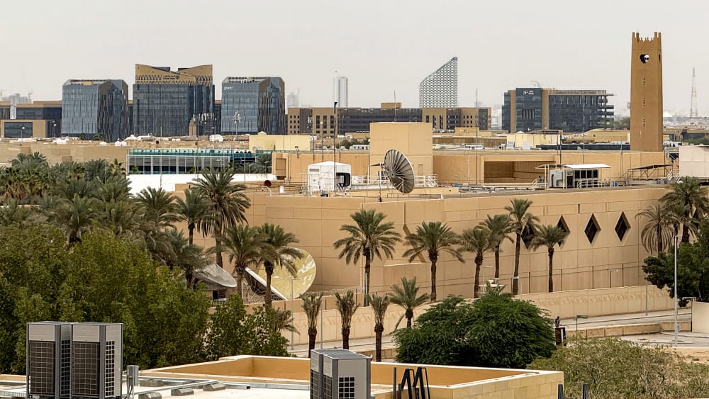 The US embassy headquarters in Riyadh on March 3, 2026.