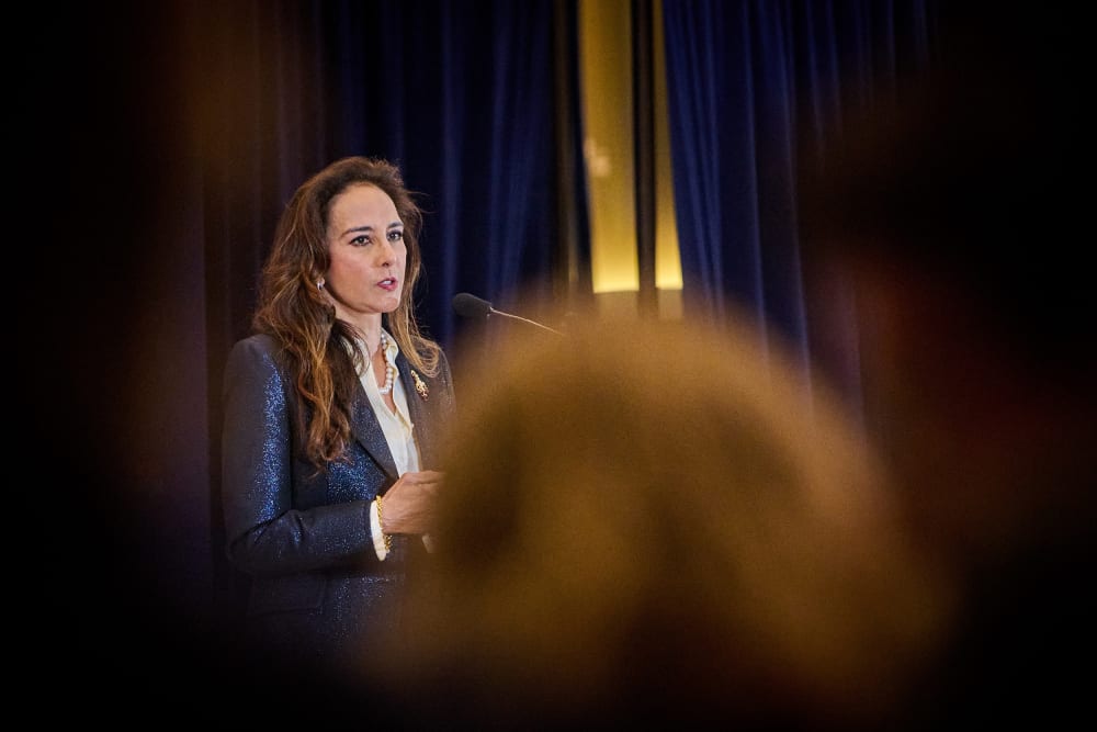 Harmeet Dhillon speaks at the National Conservatism Conference in Washington, D.C.