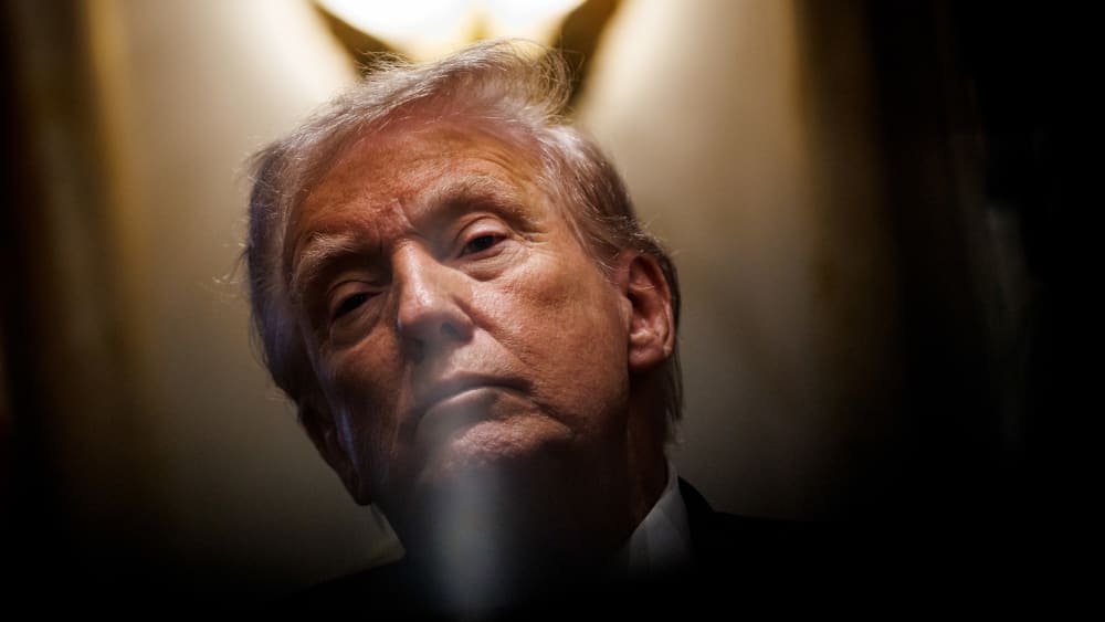 A close up of Donald Trump.