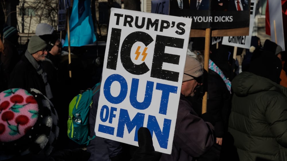 Anti-ICE demonstrators protest in Minneapolis