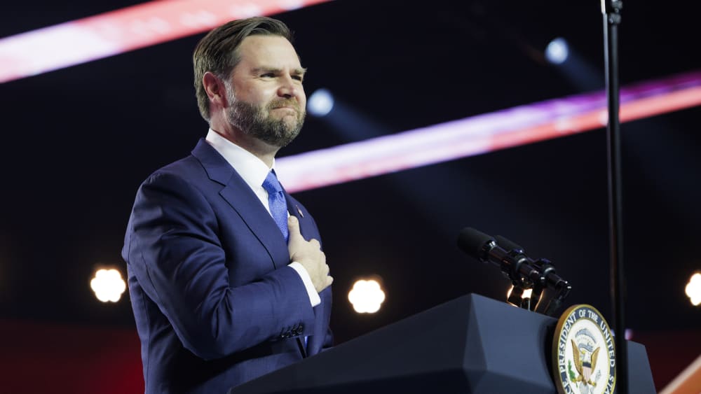 Vice President JD Vance speaks at Turning Point USA's AmericaFest in Phoenix