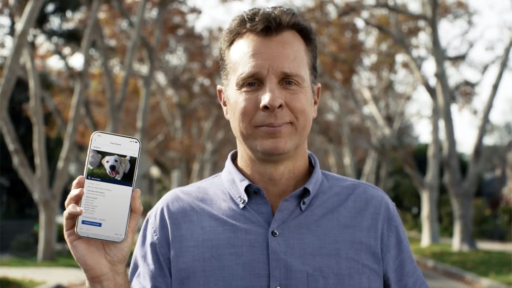 Jamie Siminoff, founder of Ring, in a commercial introducing "Search Party from Ring."