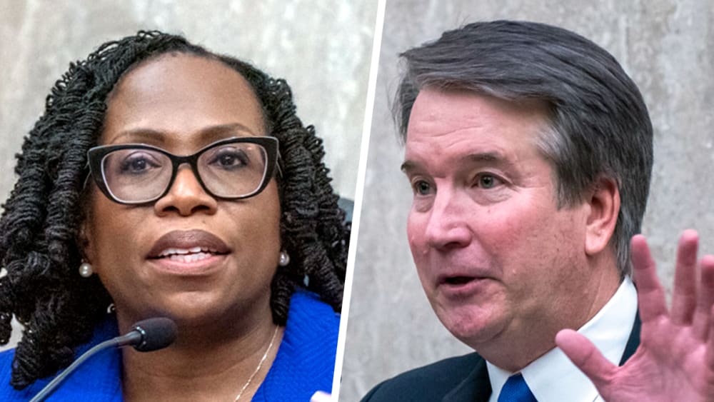 Justice Ketanji Brown Jackson; Justice Brett M. Kavanaugh.