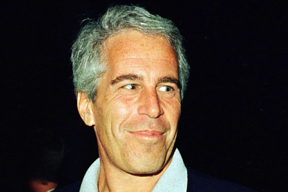 Jeffrey Epstein during a party on Feb. 12, 2000 at the Mar-a-Lago club in Palm Beach, FL.