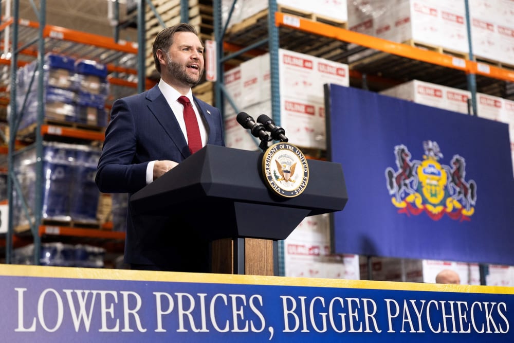 Vice President JD Vance delivers remarks on the economy at Uline