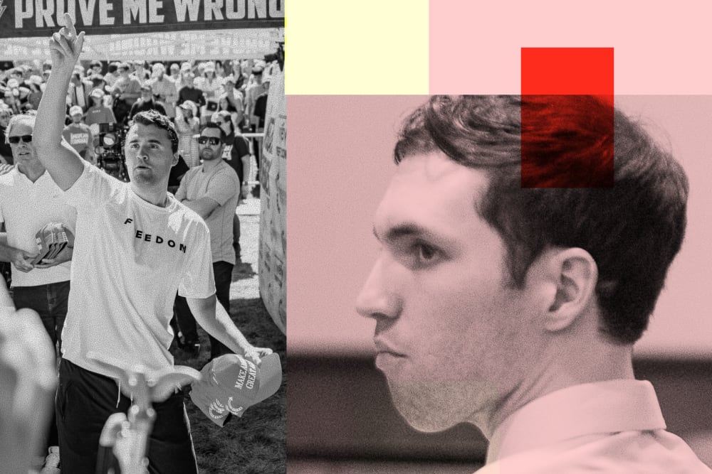 Photos of Tyler Robinson and Charlie Kirk