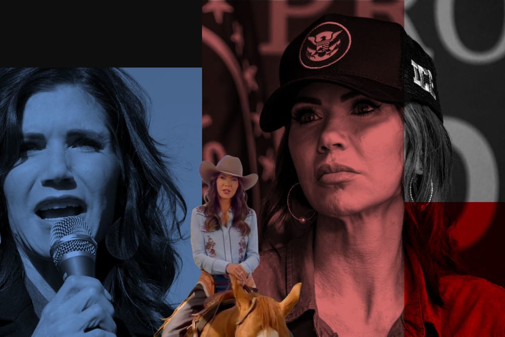 Pictures of Kristi Noem showing how much she's changed her look in the recent years.