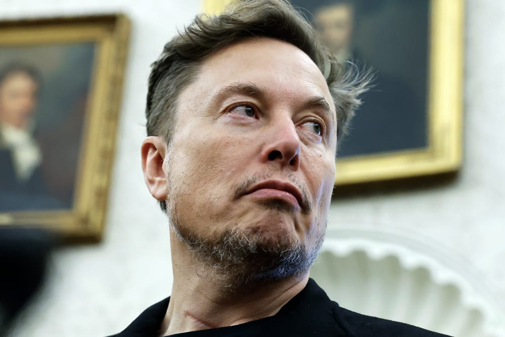 Elon Musk on May 21, 2025 in the Oval Office at the White House.