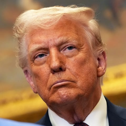 Louisiana Governor Jeff Landry speaks alongside U.S. President Donald Trump in the Roosevelt Room of the White House.