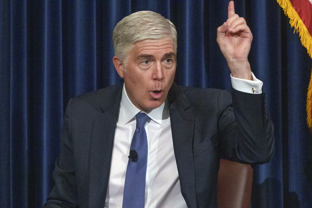 Supreme Court Associate Justice Neil Gorsuch speaks at the Ronald Reagan Presidential Library Foundation.