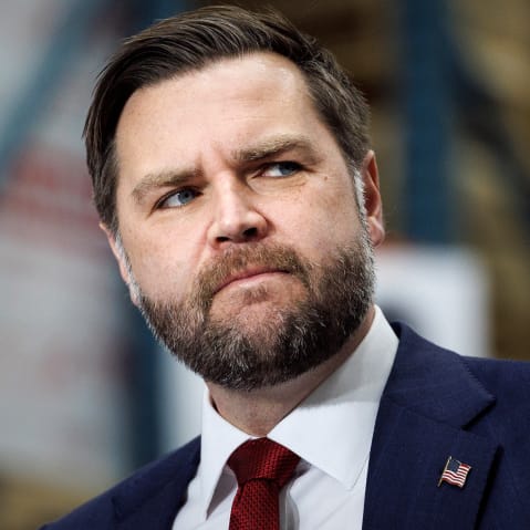 A close up of JD Vance.
