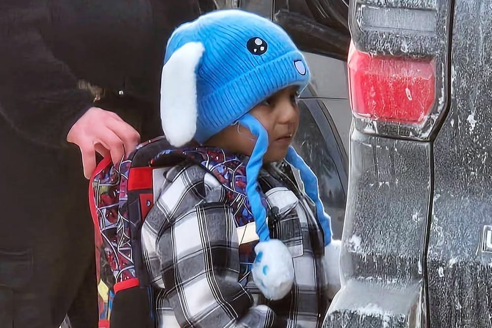 5-year-old Liam Ramos detained by ICE on Jan. 20, 2026 outside of his home in Columbia Heights, MN.