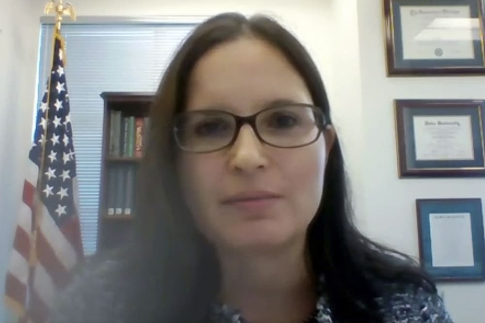 Aileen M. Cannon speaks remotely on July 29, 2020 in Washington, D.C.
