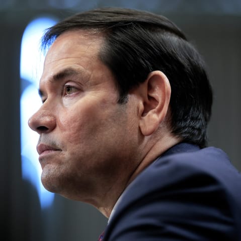 Secretary of State Marco Rubio testifies during a Senate Foreign Relations Committee hearing.