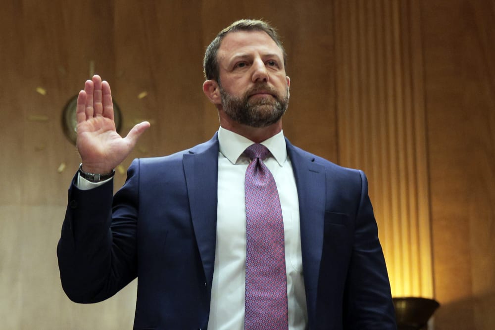 Sen. Markwayne Mullin is sworn in.