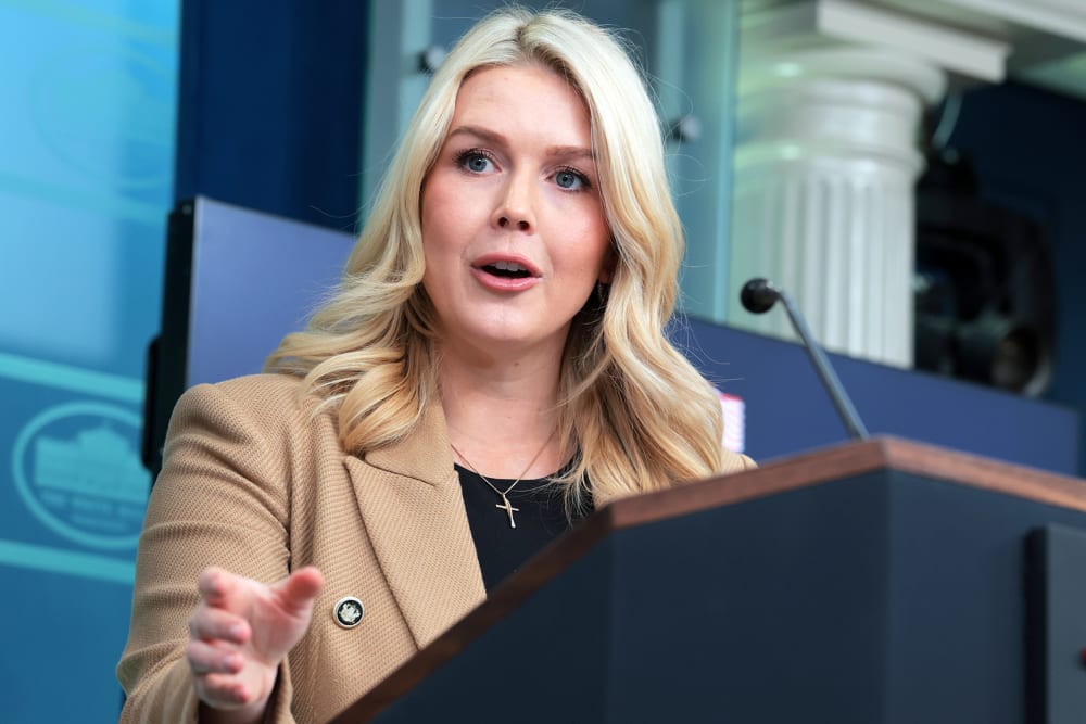 White House press secretary Karoline Leavitt during a news briefing on Jan. 15, 2026, in the James S. Brady Press Briefing Room of the White House.