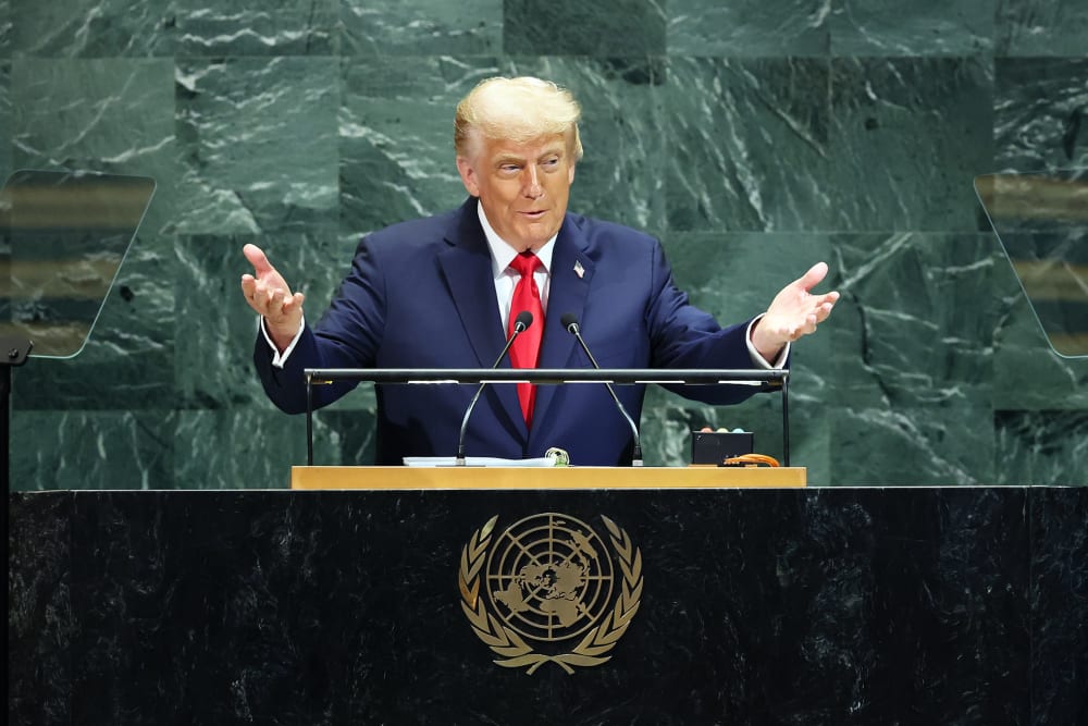 President Donald Trump during the United Nations General Assembly (UNGA) in New York City.