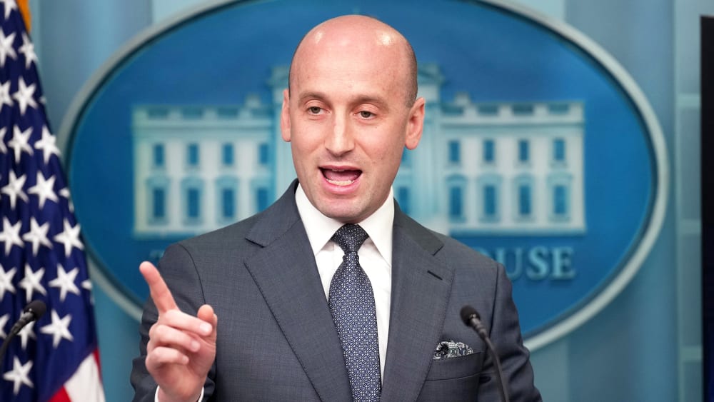 White House deputy chief of staff Stephen Miller at a daily press briefing in the Brady Press Briefing Room at the White House.