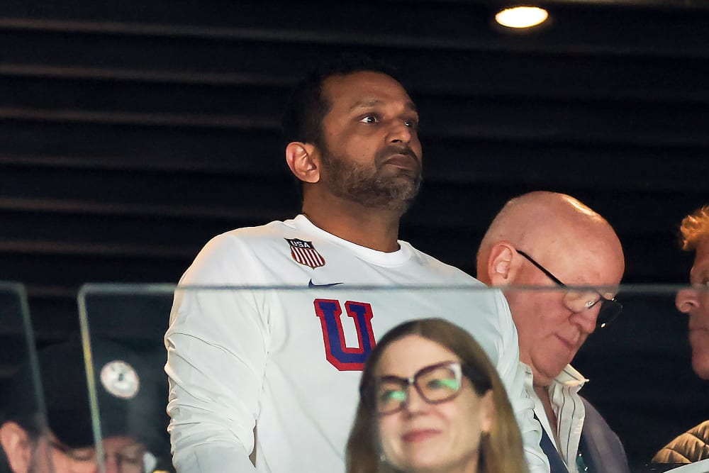 Federal Bureau of Investigation Director Kash Patel at the Milano Cortina 2026 Winter Olympic games in Milan.