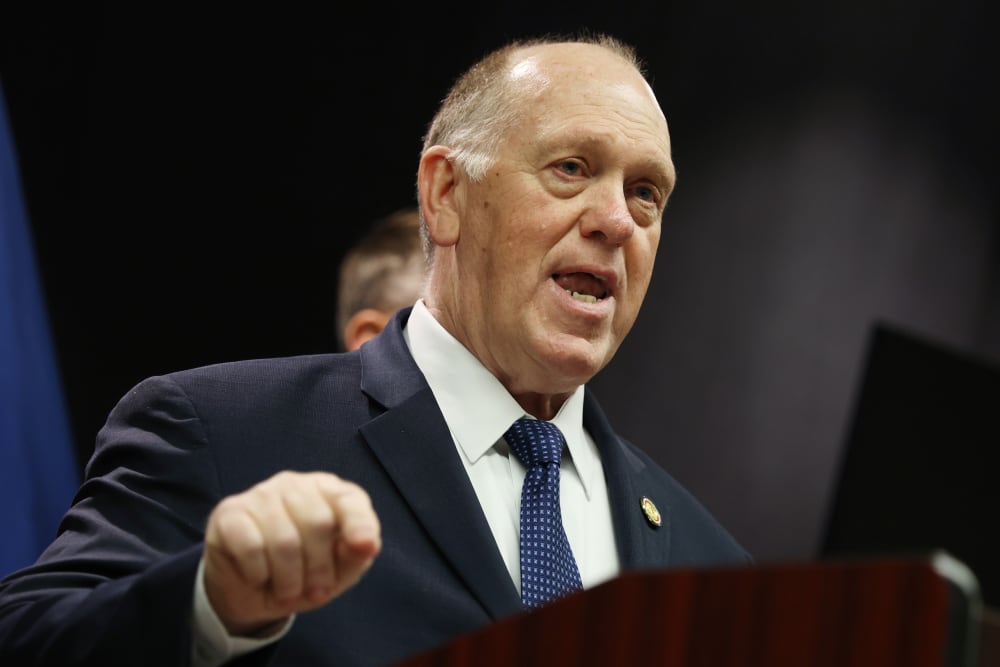 Border czar Tom Homan during a news conference on Jan. 29, 2026, in Minneapolis.