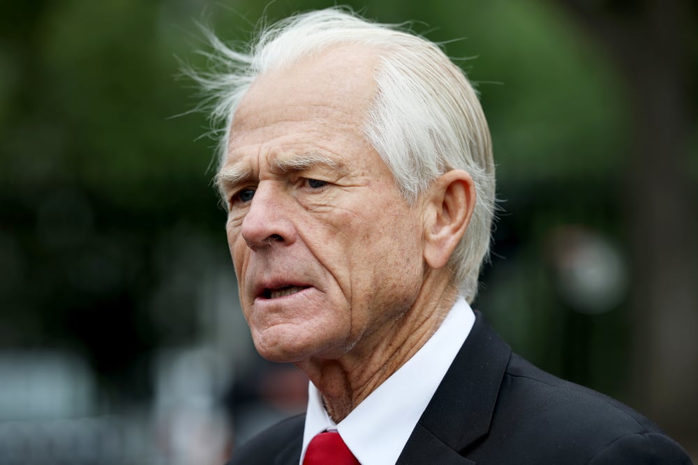 White House senior counselor for trade and manufacturing Peter Navarro on Aug. 21, 2025 outside of the West Wing of the White House.