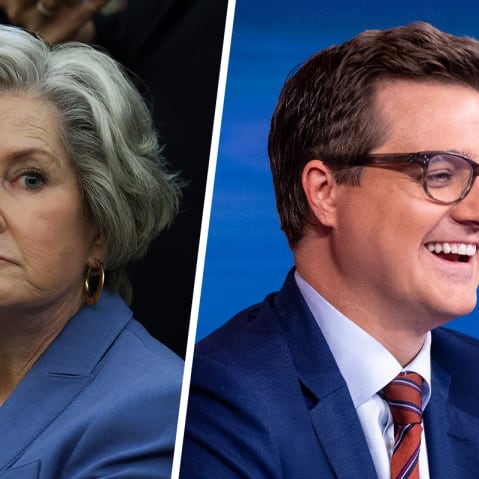 White House chief of staff Susie Wiles; Chris Hayes.