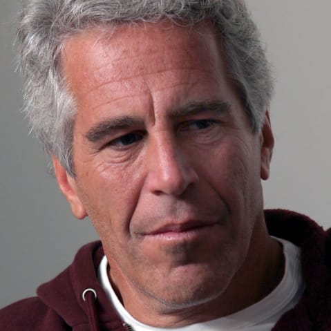 This is a close up portrait of Epstein.