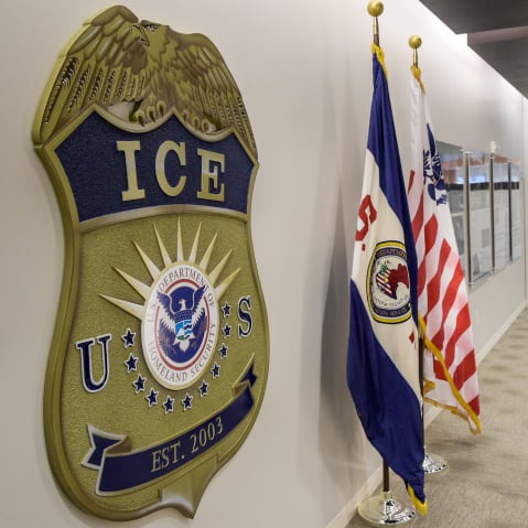 A large ICE logo is seen in the foreground.