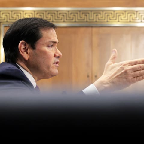 Secretary of State Marco Rubio during a Senate Foreign Relations Committee hearing in the Dirksen Senate Office Building on Capitol Hill.