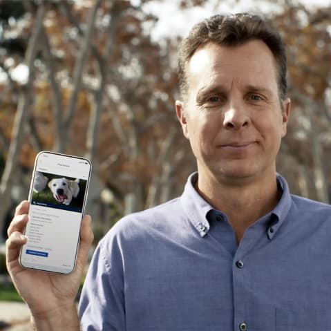 Jamie Siminoff, founder of Ring, in a commercial introducing "Search Party from Ring."