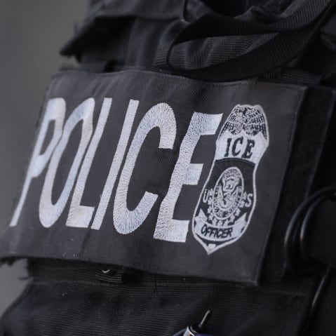 A U.S. Immigration and Customs Enforcement officer