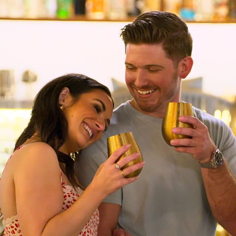 Jessica Barrett and Chris Fusco on season 10 of "Love Is Blind."