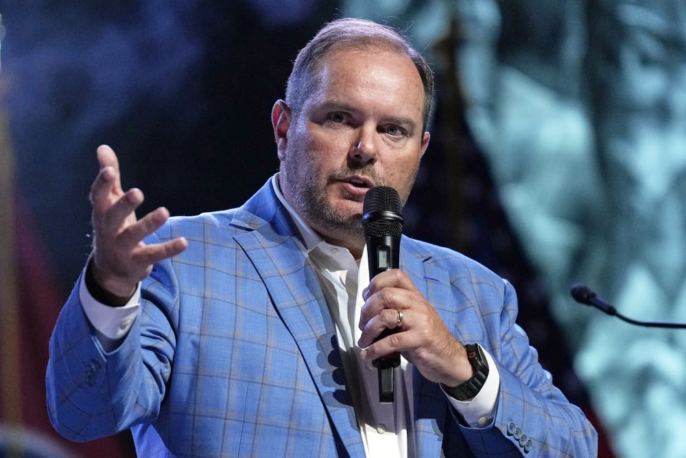 Seventh Congressional District candidate Jody Barrett speaks during a political forum.