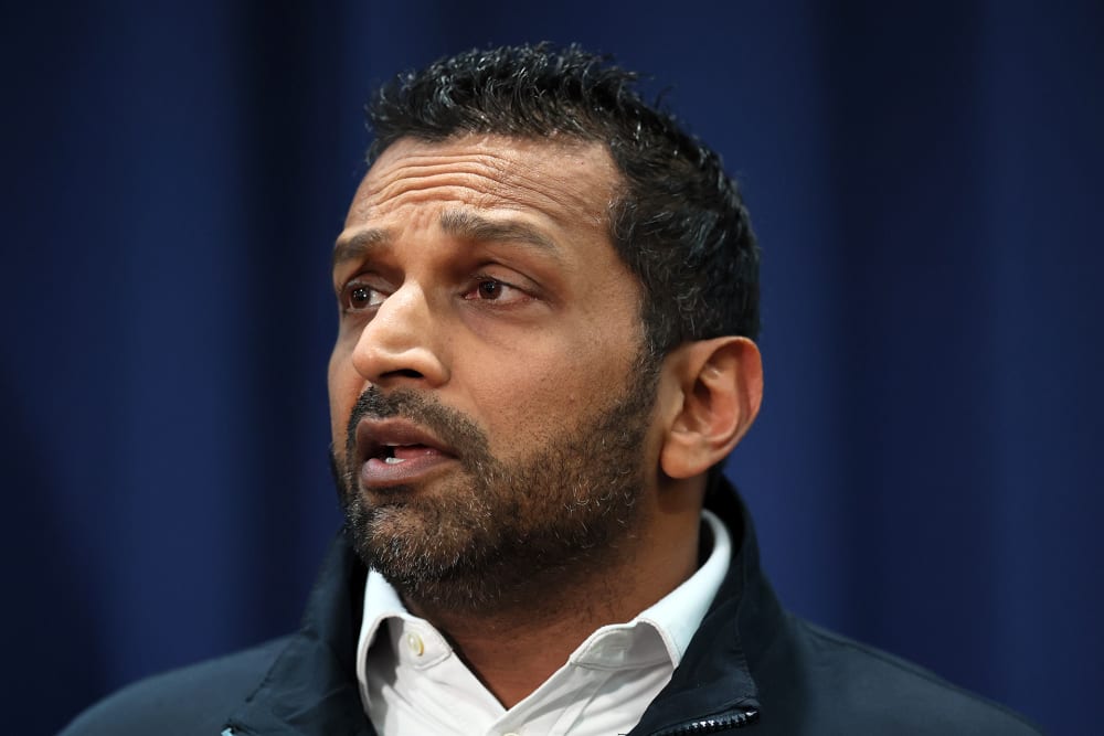 FBI Director Kash Patel speaks during a press conference on Oct. 23, 2025, in New York City.